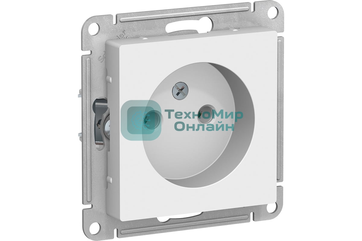 Механизм розетки 1-м СП AtlasDesign без заземл. 16А белый, SchE ATN000141