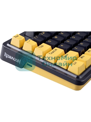 Клавиатура проводная Redragon Elf, USB, черный/фиолетовый