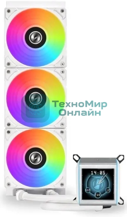 Система жидкостного охлаждения Lian-Li Galahad II LCD 360 ARGB белый 120мм алюминий+медь 2450rpm 30db 4-pin