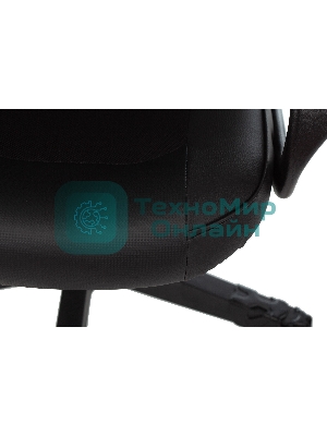 Кресло игровое Zombie GAME 17 черный, текстиль/эко.кожа, крестовина пластик