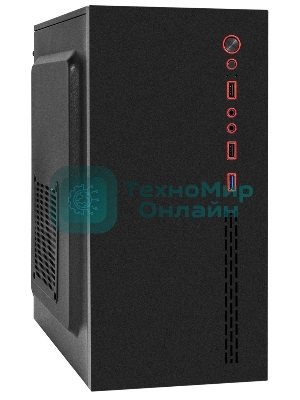 Компьютерный корпус Minitower ExeGate BAA-403-UNS500 (mATX, БП UNS500 с вент. 12см, 2*USB, HD Audio, черный)