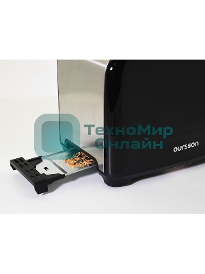 Тостер OURSSON TS2120/BL черный, 930 Вт