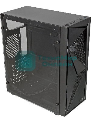 Компьютерный корпус Aerocool/Formula Glider Cosmo V1 без БП, ATX, боковое окно (закаленное стекло), черный