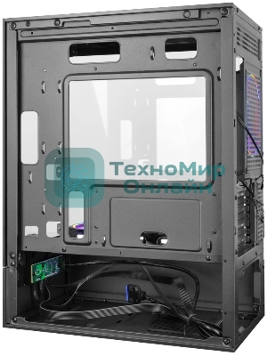 Компьютерный корпус Ginzzu CL475 mATX FAN 3*12LC4 передняя панель Стекло