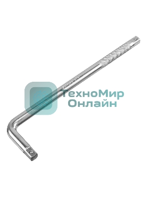 Вороток Г-образный Denzel 300x75 мм, квадрат 1/2