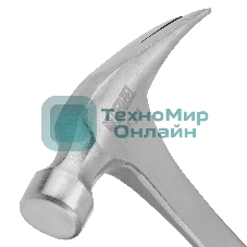 Молоток-гвоздодер Denzel 350 г, цельнометаллический, двухкомпонентная рукоятка