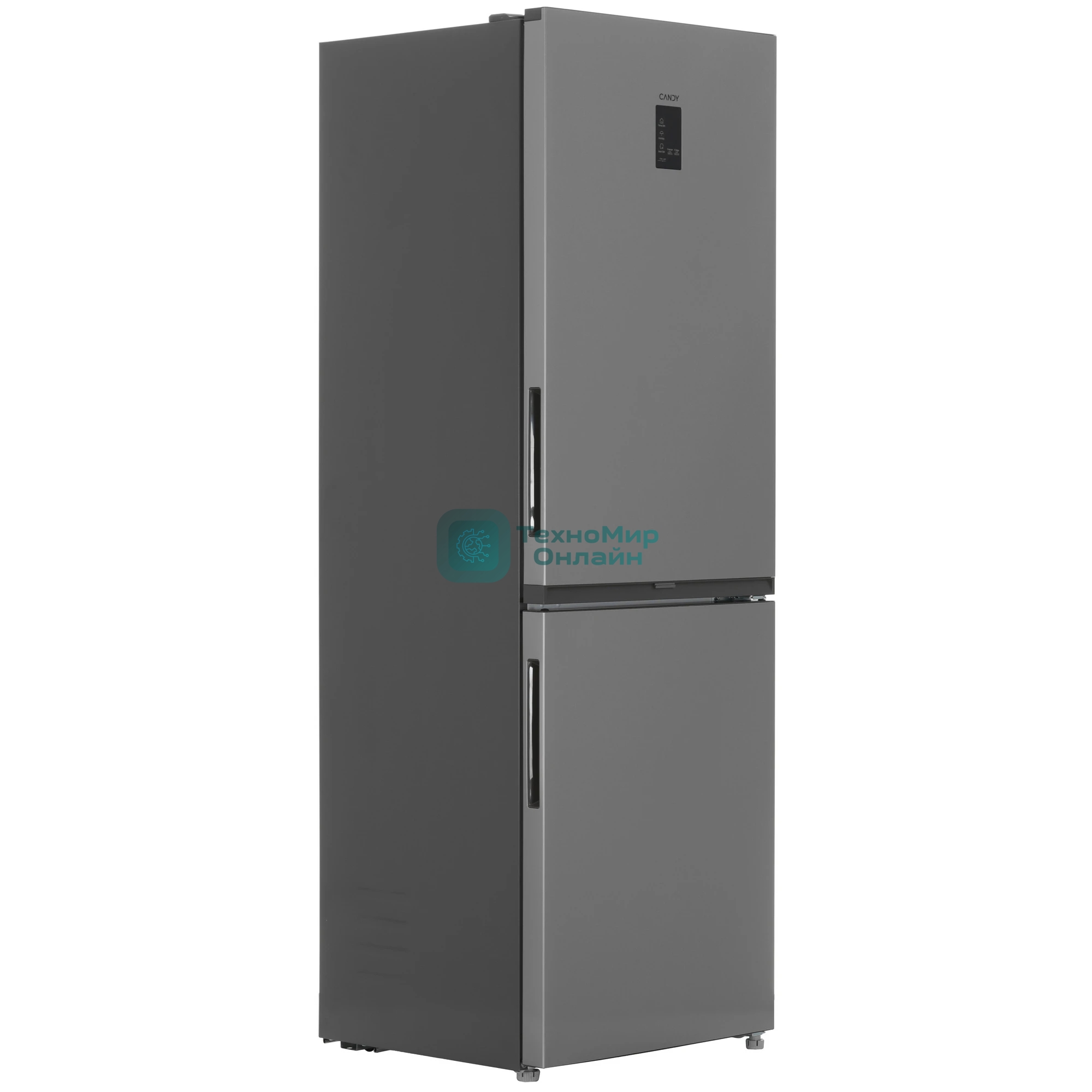 Холодильник Candy CFN6185SDC серебристый двухкамерный 191/91л морозилка снизу, No Frost