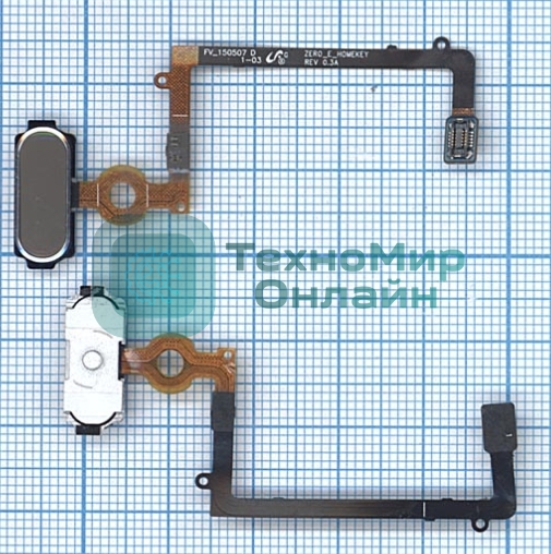 Кнопка HOME в сборе с механизмом и шлейфом для Samsung Galaxy S6 Edge SM-G925F, золотая