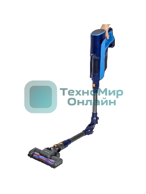 Пылесос вертикальный SUPRA VCS-5081 синий, питание от аккумулятора, 300 Вт, уборка сухая, пылесборник 1 л, работа от АКБ max 30 мин.