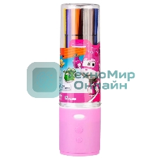 Фломастеры Deli EC150-12 Super Wings 12 цветов, пластиковая туба