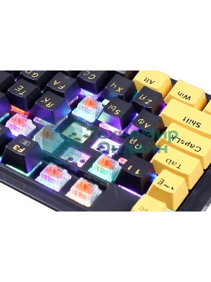 Клавиатура проводная Redragon Elf, USB, черный/фиолетовый