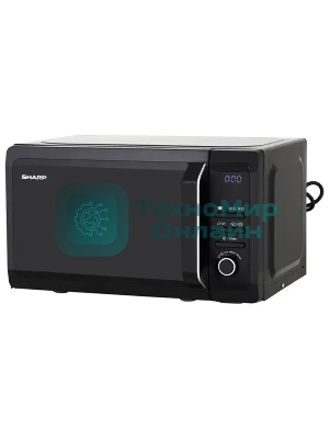 Микроволновая печь Sharp R2852RK черный/серебристый, 20 л, 800 Вт, переключатели - кнопки, поворотный механизм