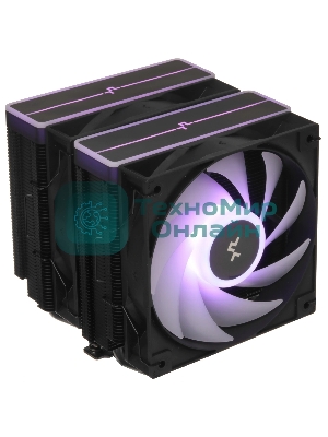 Кулер для процессора DEEPCOOL AG620 BK ARGB V2 черный 120мм алюминий+медь 1850rpm 29.4db 4-pin 260W 157мм