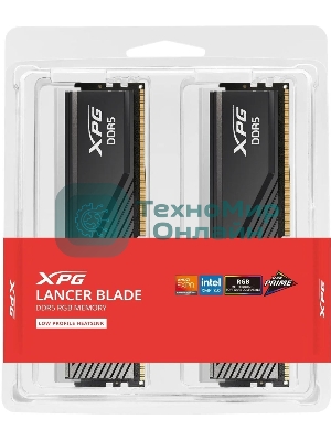 Оперативная память XPG Lancer Blade, DDR5, 32GB (2x16GB), 6000MHz, CL34, DIMM, с радиаторами, RGB, черный