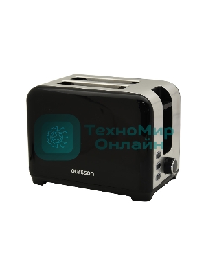 Тостер OURSSON TS2120/BL черный, 930 Вт