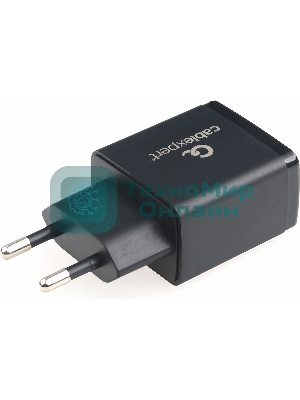 Сетевое зарядное устройство Cablexpert MP3A-PC-55, 10.5Вт, 2.1А, 1хUSB, черный, пакет