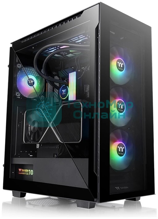Компьютерный корпус Thermaltake Divider 500 TG ARGb CA-1T4-00M1WN-01 Black/Win/SPCC/Tempered Glass*4/120мм ARGb Fan*3/120мм Standard Fan*1 (527880)