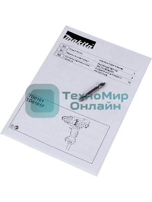 Дрель-шуруповерт Makita TD0101F, 230 Вт, 100 Нм, щеточный, ударный