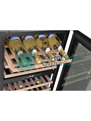 Винный шкаф встраиваемый ZÜGEL ZCWI570DB черный, 145 л, 2 отсека, 57 бут.