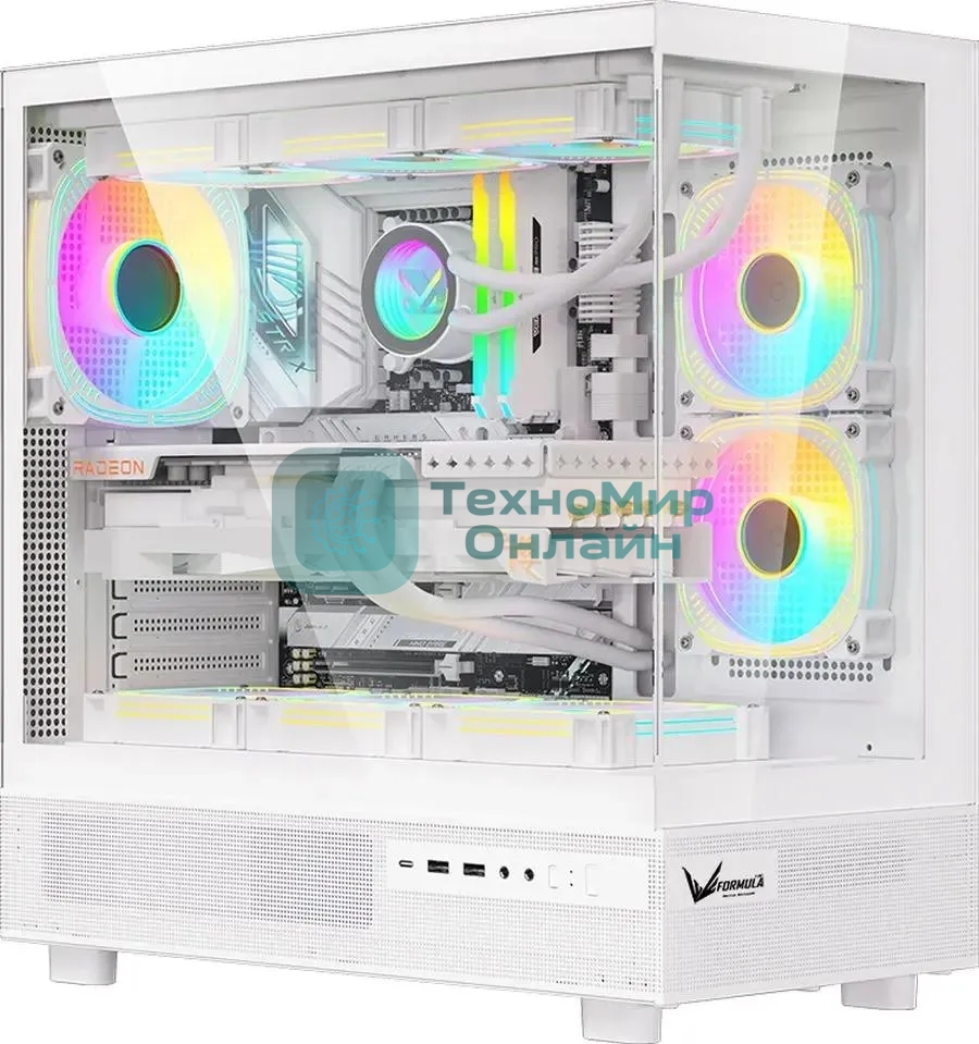 Компьютерный корпус AeroCool/Formula Crystal Z8 COSMIC белый без БП ATX 3x120мм 5x140мм 1xUSB 2.0 1xUSB 3.0 1xUSB3.1 audio bott PSU