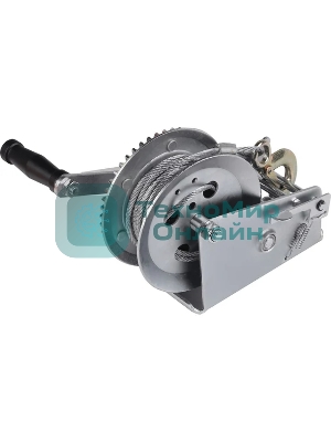 Лебедка ручная барабанная PATRIOT WH 1500B, усилие - 1500 кг, трос- 8 м