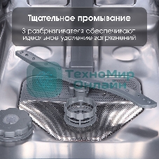 Встраиваемая посудомоечная машина Zigmund & Shtain DW 306.6, серый, 59.8 см, 14 компл., 49 дБ, класс A+++