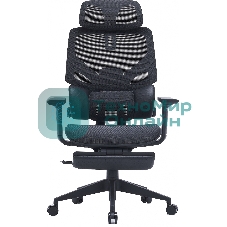 Кресло Cactus CS-CHR-MC01-BK черный, сетка, подголовник