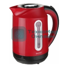Чайник Energy E-210 1.7 л пластик,красный, 1850-2200 Вт, (153084)
