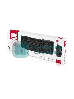 Комплект клавиатура+мышь Smartbuy ONE 230346AG беспроводной, USB, 1000 DPI, чёрный