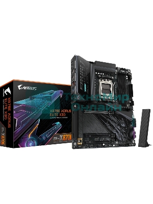 Материнская плата Gigabyte X870E AORUS ELITE X3D, AM5, AMD X870E, 4xDDR5, 4xSATA, 4xM.2, 1xPCIe 5.0 x16, 1xPCIe 4.0 x16, 1xPCIe 3.0 x16, 1xHDMI, 1x5Gb LAN, Wi-Fi 7, Bluetooth 5.4, 2xUSB-C 40Gbps (USB4), 1xUSB-C 10Gbps, 5xUSB-A 10Gbps, 3xUSB-A 5Gbps, 3x3.5 мм + S/PDIF оптический, 7.1, ATX