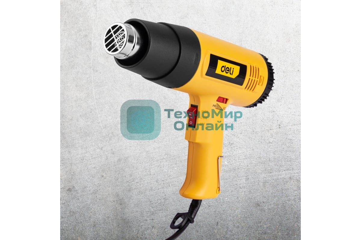 Фен технический Deli DL5318 (1600Вт, рабочая температура 100...590 град.)