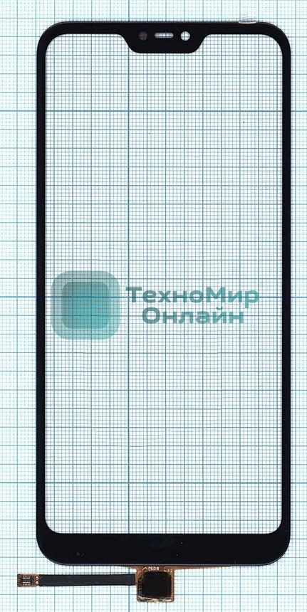 Сенсорное стекло (тачскрин) для Xiaomi Redmi 6 Pro/Mi A2 Lite, черное