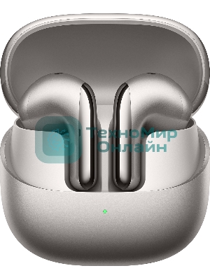 Наушники TWS Xiaomi Buds 5 серый, вкладыши, Bluetooth, активное шумоподавление, до 6 ч