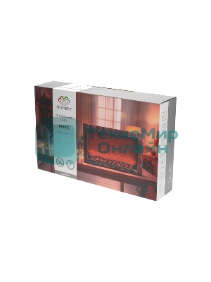 Светодиодный камин Neon-night Ретро с эффектом живого огня 60,3х11х36,8см, работает от батареек 3хС (в комплект не входят) или от USB (в комплекте), бронзовый