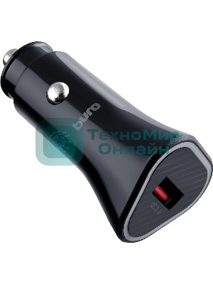 Автомобильное зарядное устройство Buro BUCL1 3A QC черный