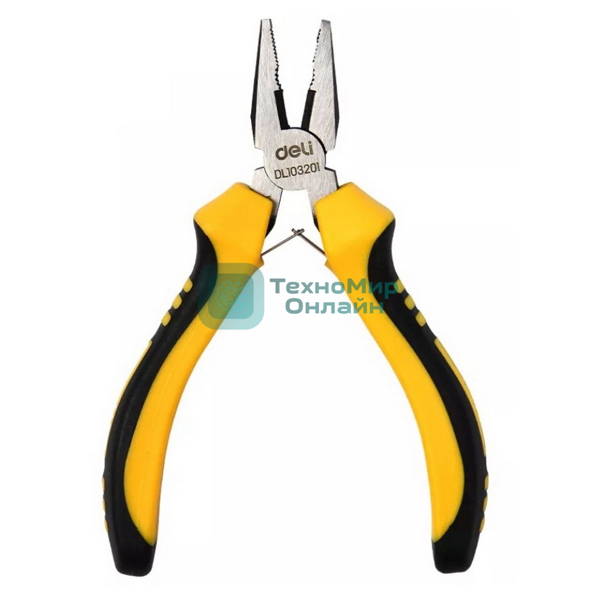 Мини-плоскогубцы Deli DL103201 115мм, двухкомпонентная рукоять