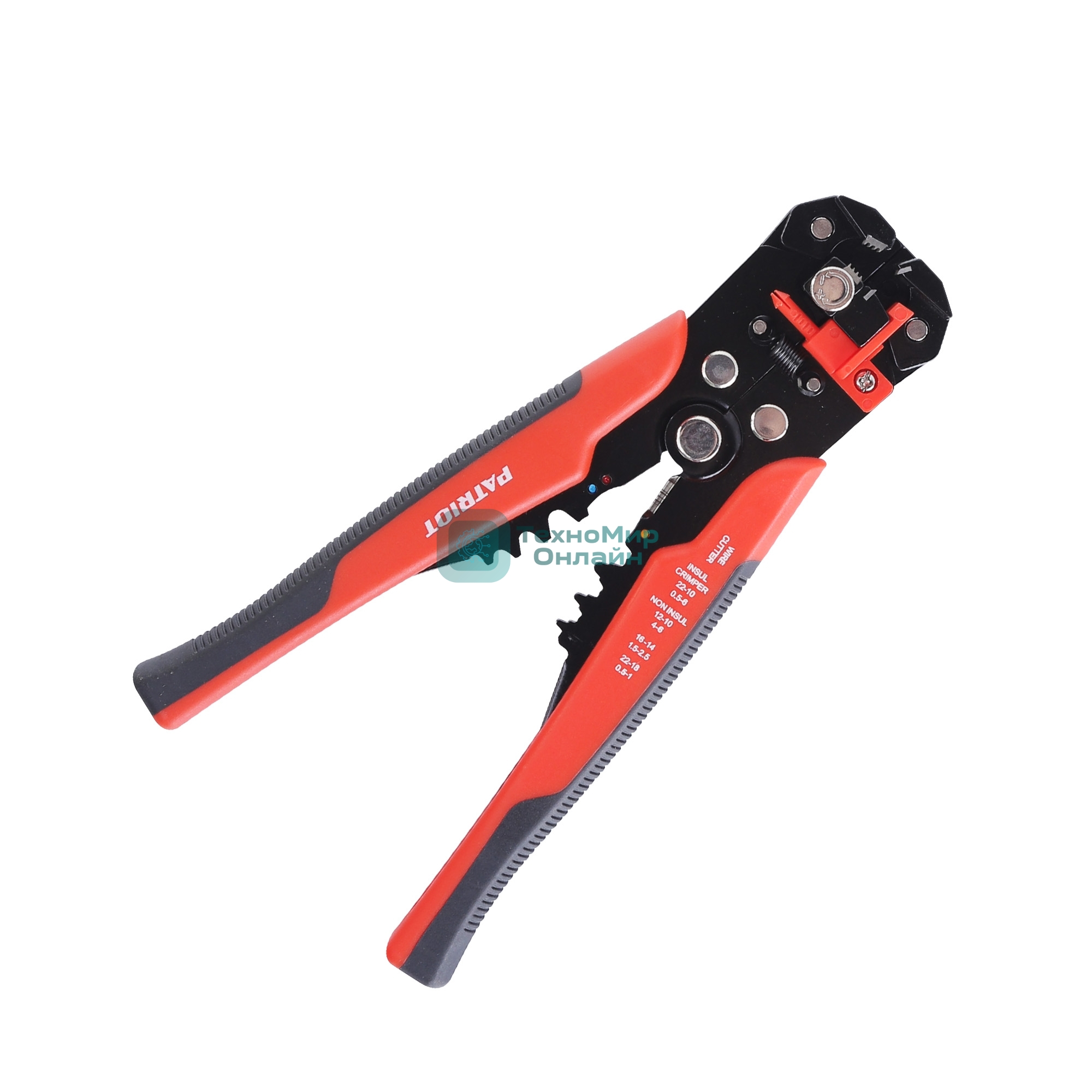 Стриппер PATRIOT WSP 210 P, автоматический, снятие изоляции и обжим клемм, 210 мм