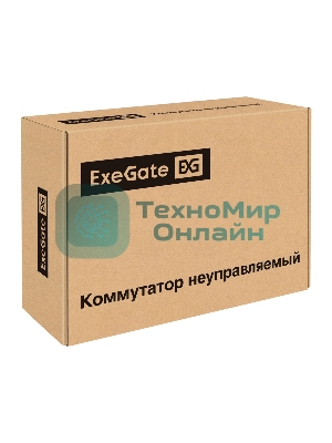 Коммутатор ExeGate EDGS-1006D.4PoE-65W, 4×1 Гбит/с PoE + 2×1 Гбит/с, неуправляемый