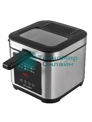 Фритюрница электрическая Tuarex AG-3501 черный/стальной, мощность 2000 Вт, сенсорное управление, объем масла 2,5 л, регулир. темп, 4 шт/уп.