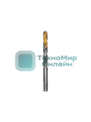 Сверло спиральное по металлу Denzel 11 x 142мм, Р6М5, Golden Tip, многогранная заточка