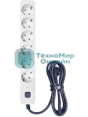 Сетевой фильтр Powercom SP-06W 1,8 м 1.8м (6 розеток) белый/серый (коробка)