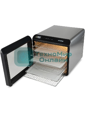 Сушка для фруктов и овощей Hyundai HYFD-8801 14под. 600Вт серебристый