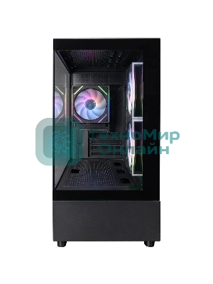 Компьютерный корпус 1STPLAYER MIKU Mi5 ARGB Black, mATX, 3x120мм ARGB fans