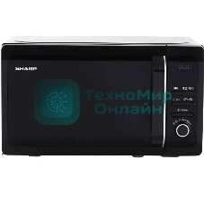 Микроволновая печь Sharp R2852RK черный/серебристый, 20 л, 800 Вт, переключатели - кнопки, поворотный механизм
