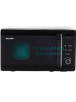 Микроволновая печь Sharp R2852RK черный/серебристый, 20 л, 800 Вт, переключатели - кнопки, поворотный механизм