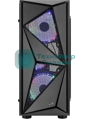 Компьютерный корпус Aerocool/Formula Glider Cosmo V1 без БП, ATX, боковое окно (закаленное стекло), черный
