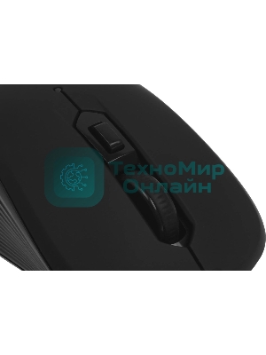 Мышь беспроводная Defender Gassa MM-105 черный, 1600 dpi, радиоканал, USB, кнопки - 6