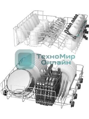 Посудомоечная машина Candy Rapido CF 4A7E0W-08, белый, 59.8 см, 14 компл., 49 дБ, класс A