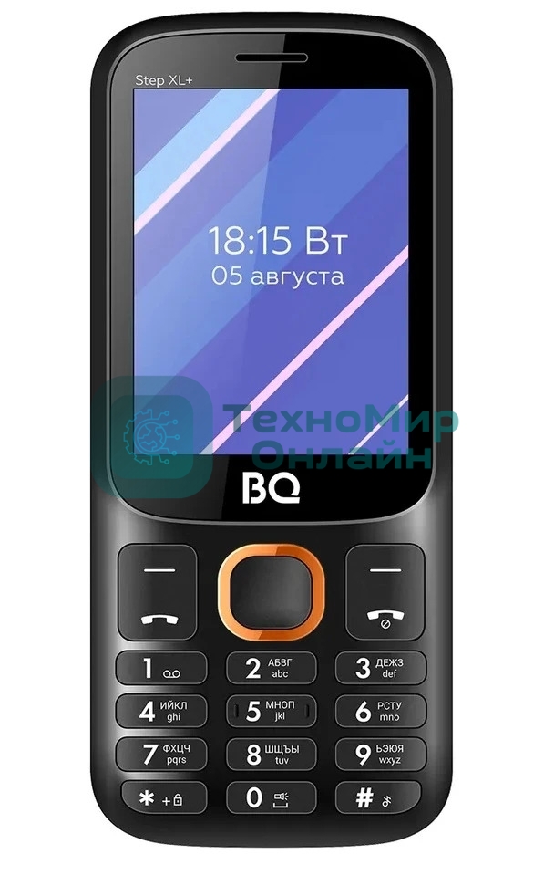 Мобильный телефон BQ 2820 Step XL+ черный/оранжевый