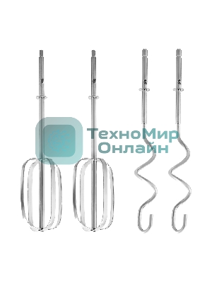 Миксер электрический Galaxy Line GL 2228, серебристый с черным, ручной, 700 Вт, 5 скоростей + режим “Турбо”